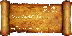 Poli Valéria névjegykártya
